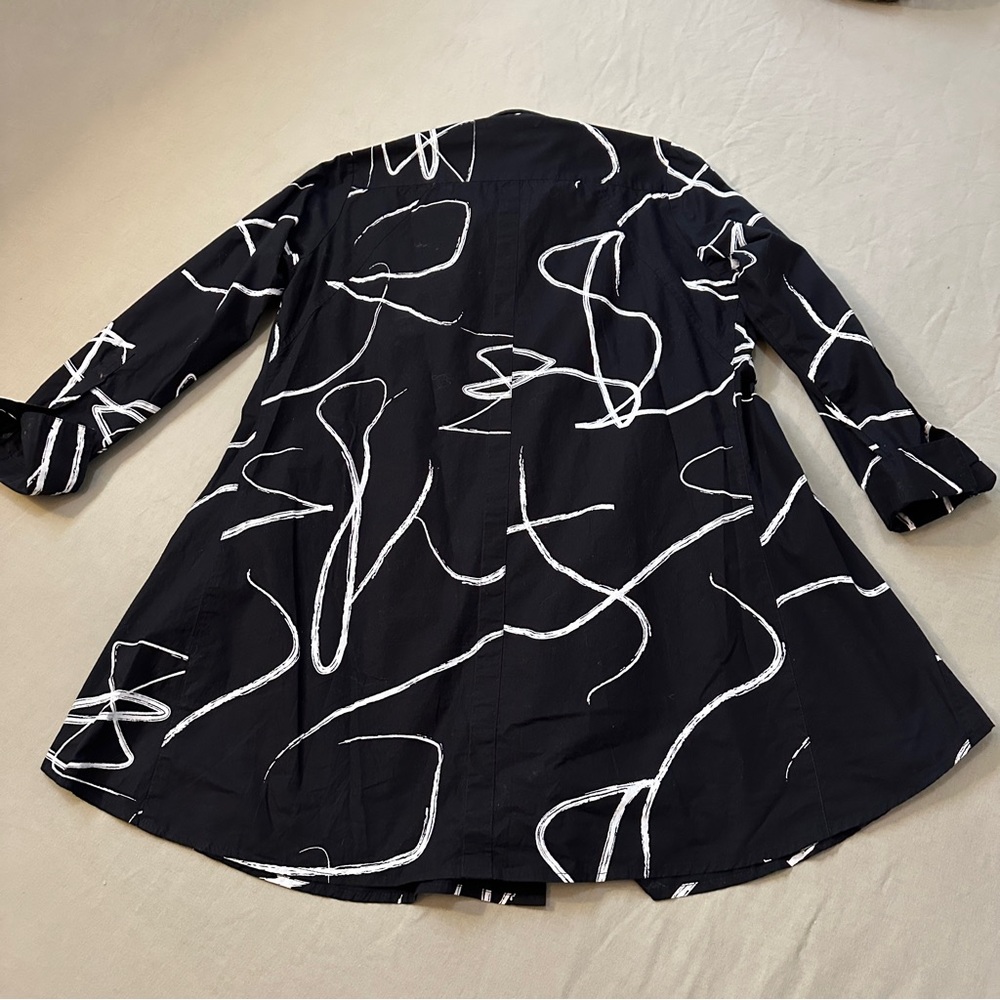 Boutique Cotton Made in India Black and White Women's Mini Dress With Pockets - Picture 11 of 11